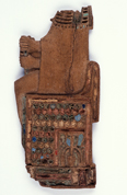 Elément d’incrustation de meubles représentant Osiris sur son trône