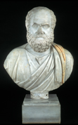 Buste du philosophe Socrate 