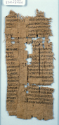 Greek papyrus bearing a collection of comparisons excerpted from the works of Homer