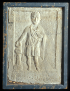 Gravestone depicting a Roman soldier