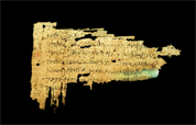 Papyrus bearing a literary inscription