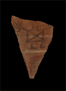Ostracon depicting a man