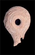 Upper part of an oil lamp with the meander decoration