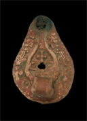 Oil lamp decorated with crosses