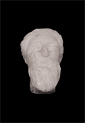 رأس صغيرة لتمثال للإله "أسكليبيوس"