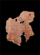 Papyrus portant des vers de l’Iliade             (II 631-641, 667-668, 449-519, 528-555)