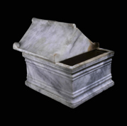 Coffre en forme de sarcophage