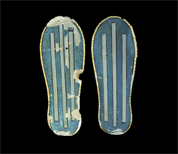 Pair of cartonnage sandals of a mummy 