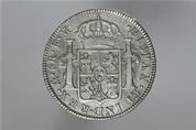 Pièce de monnaie espagnole en argent au nom de Carlos III frappée en 1786