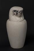 Canopic jar with a falcon-headed lid 