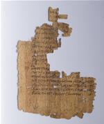 Papyrus fragment from a comedy of Menander 