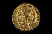 Ducat vénitien en or représentant Saint-Marc sur une face et le Christ sur l’autre 